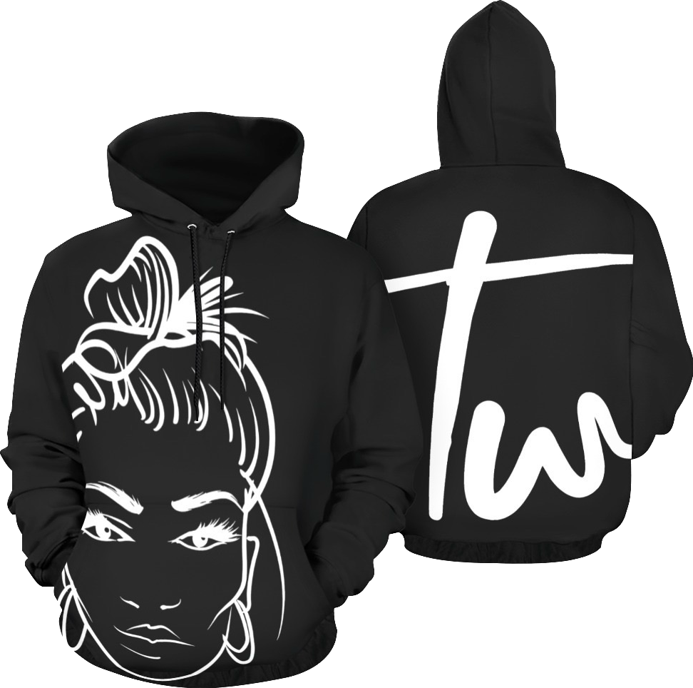 The T White Illustration Colorblock Hoodie